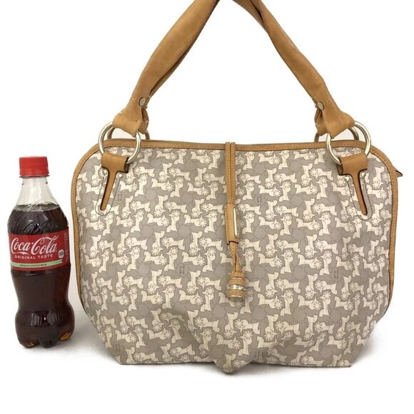 CELINE Sulky Horse Carriage PVC Hand Bag Gray/2BH3111 - Picture 2 of 12